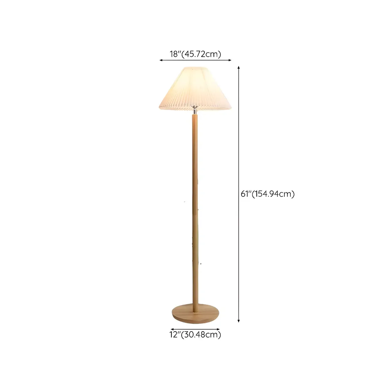 Modern Wooden Floor Lamp Minimalist Design for Living Room Image - 14