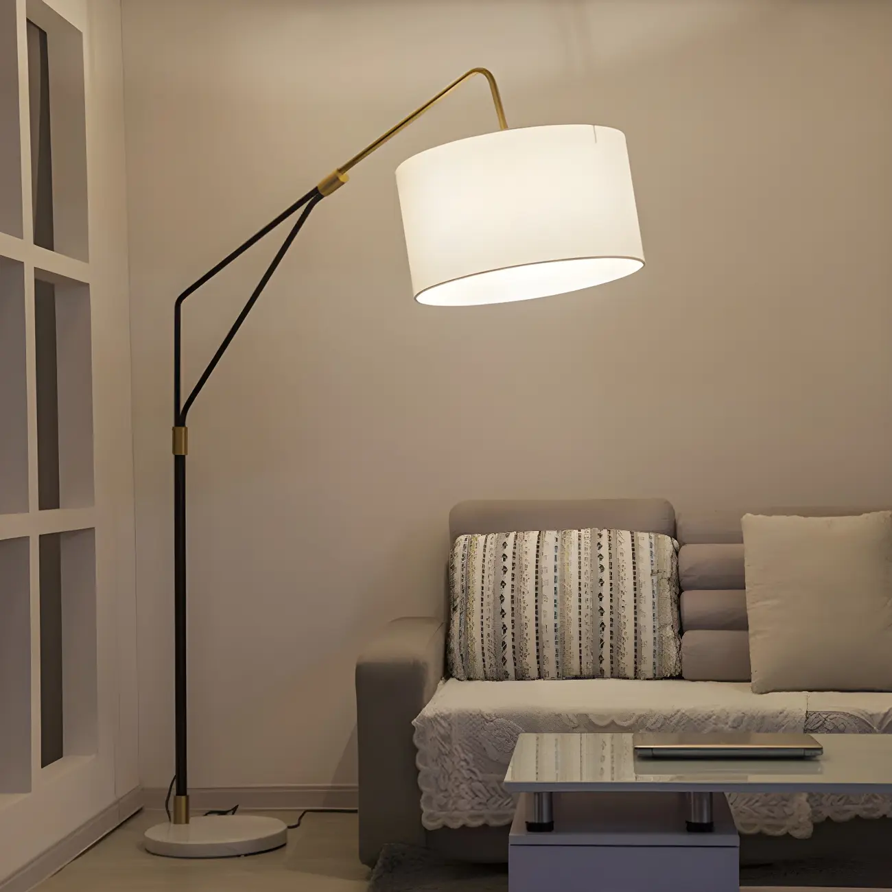 Modern Adjustable Modern White Recline LED Floor Lamp Image - 1 | homeyfad
