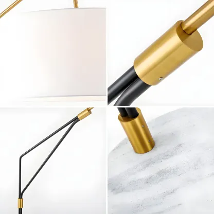 Modern Adjustable Modern White Recline LED Floor Lamp Image - 5