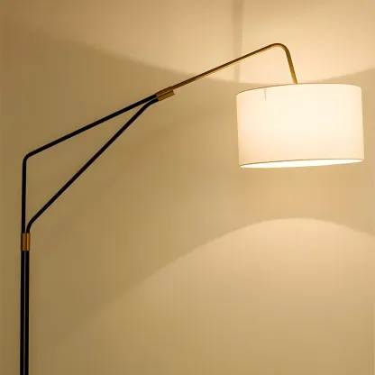 Modern Adjustable Modern White Recline LED Floor Lamp Image - 7