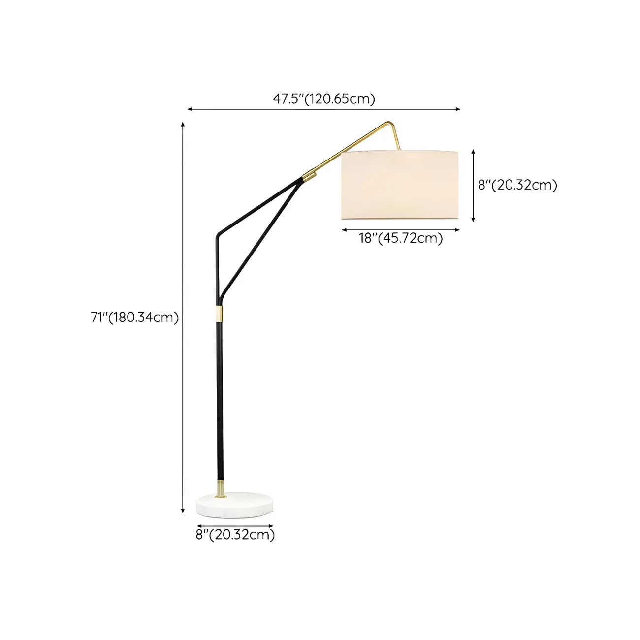 Modern Adjustable Modern White Recline LED Floor Lamp #size | homeyfad