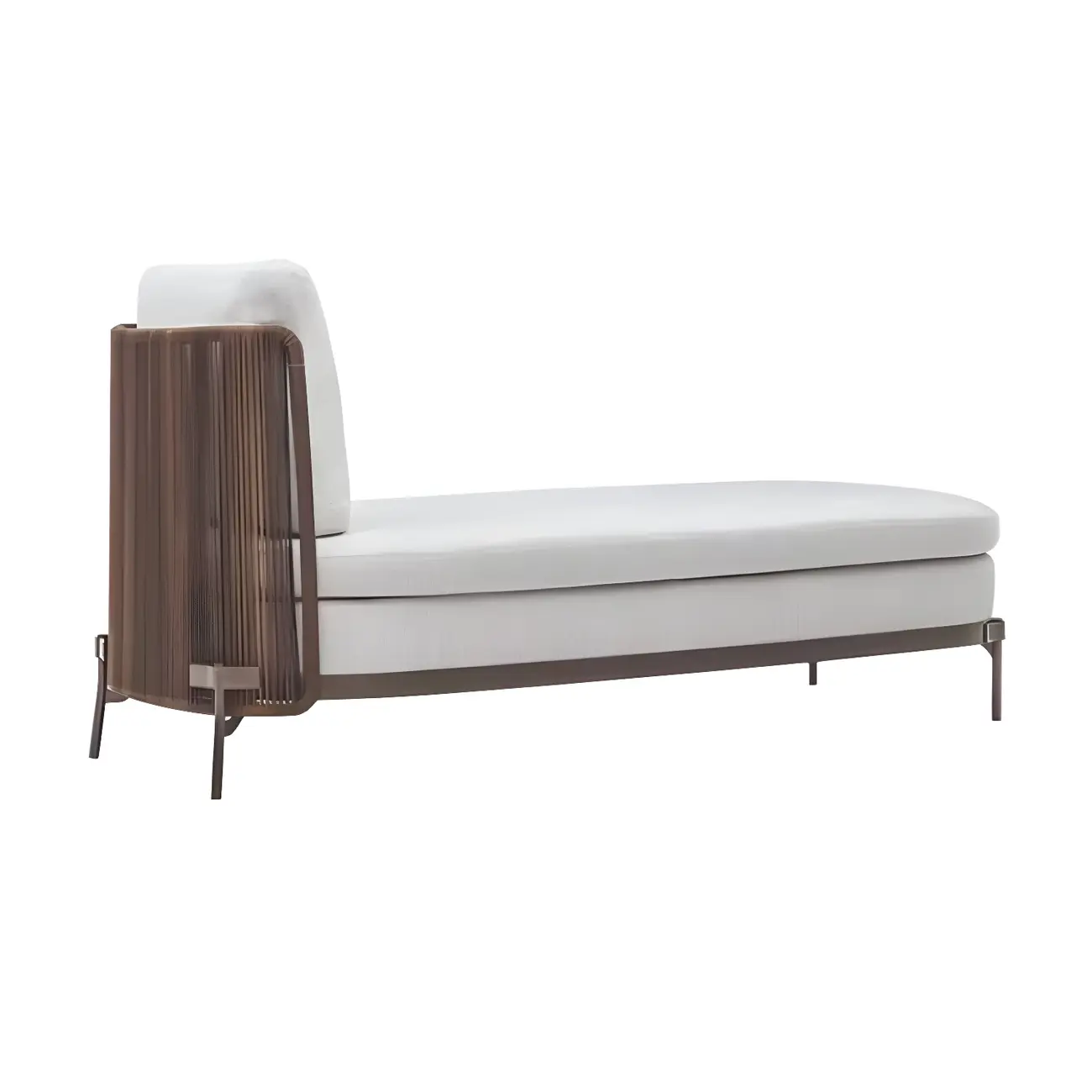 Modern Metal Patio Sofa with Water & UV Resistance Image - 2 | homeyfad