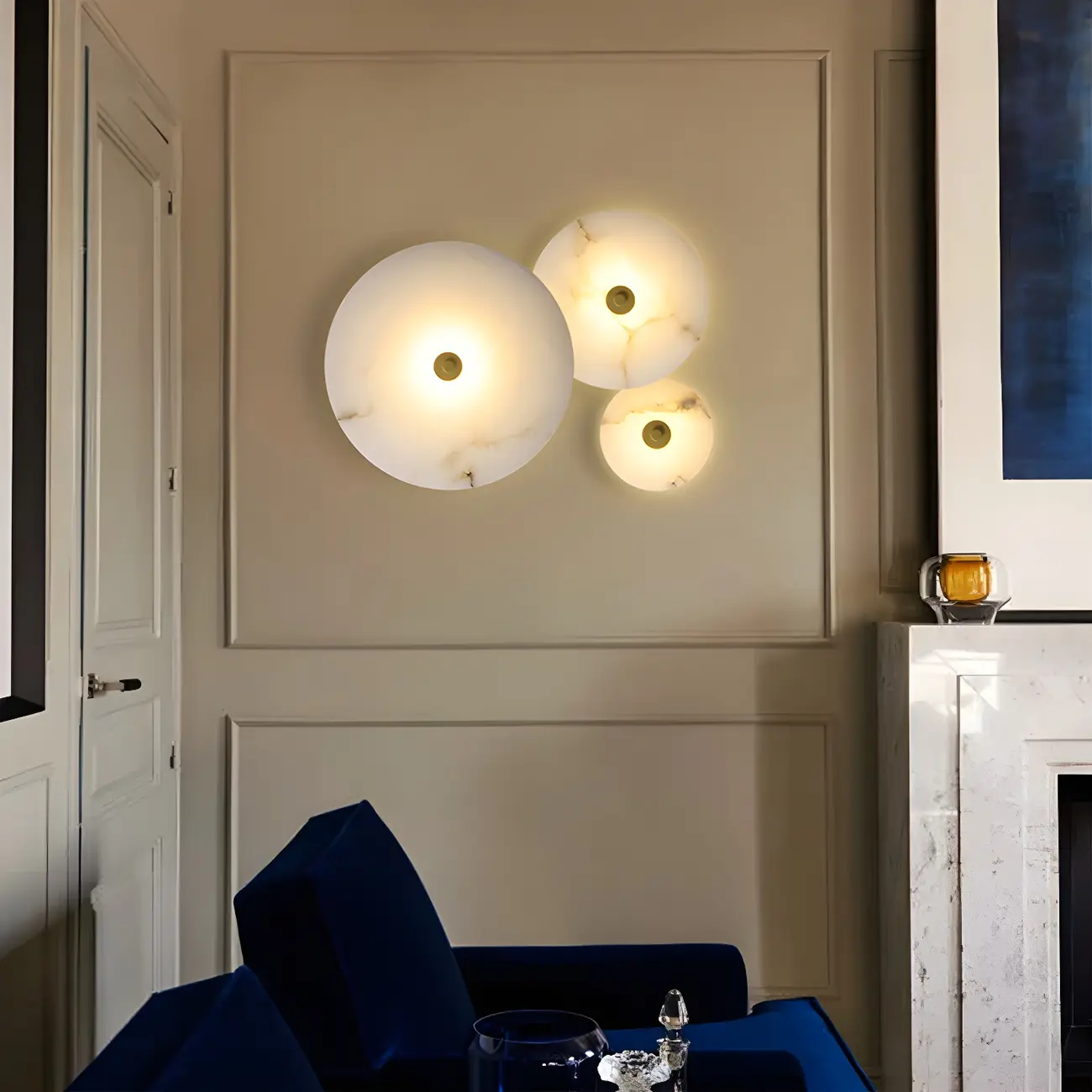 Modern Stone Acrylic LED Wall Sconce with Ambient Lighting Image - 1 | homeyfad