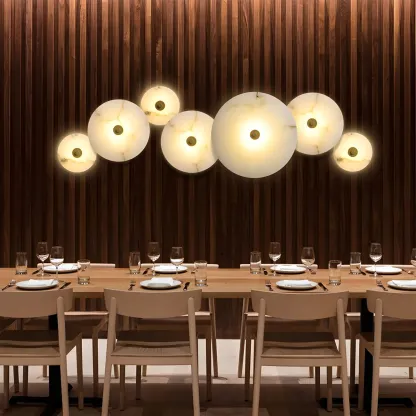 Modern Stone Acrylic LED Wall Sconce with Ambient Lighting Image - 8