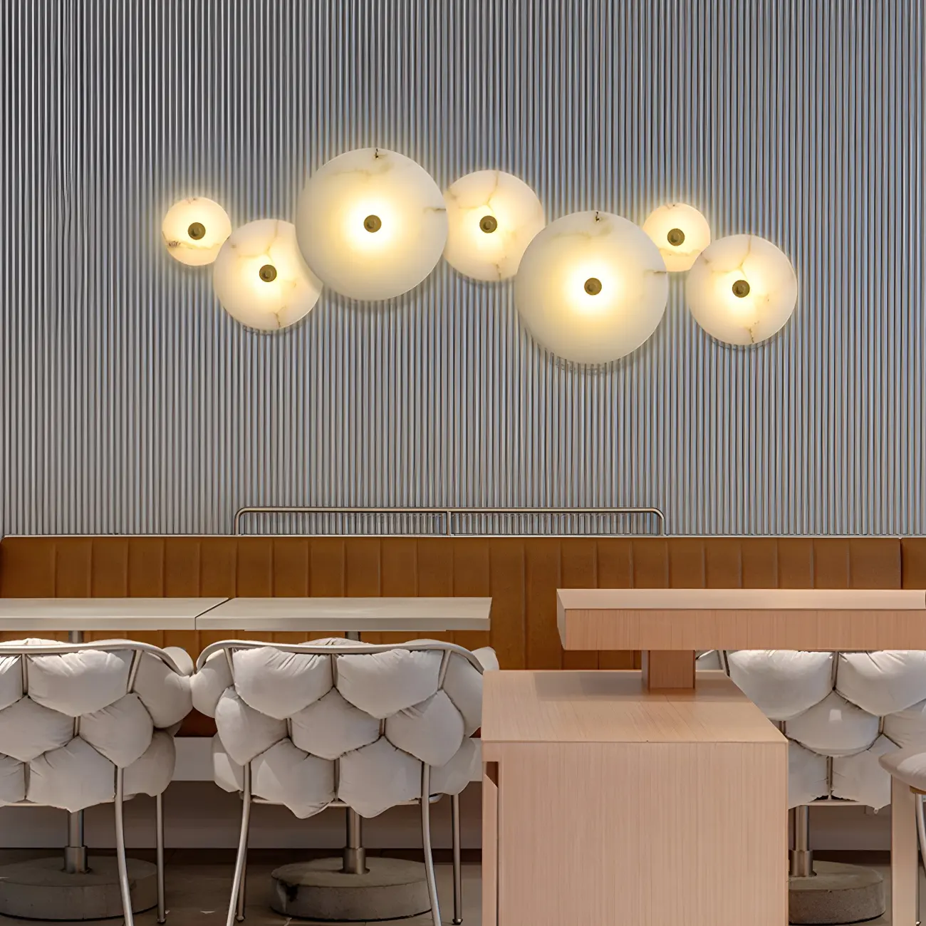 Modern Stone Acrylic LED Wall Sconce with Ambient Lighting Image - 17 | homeyfad