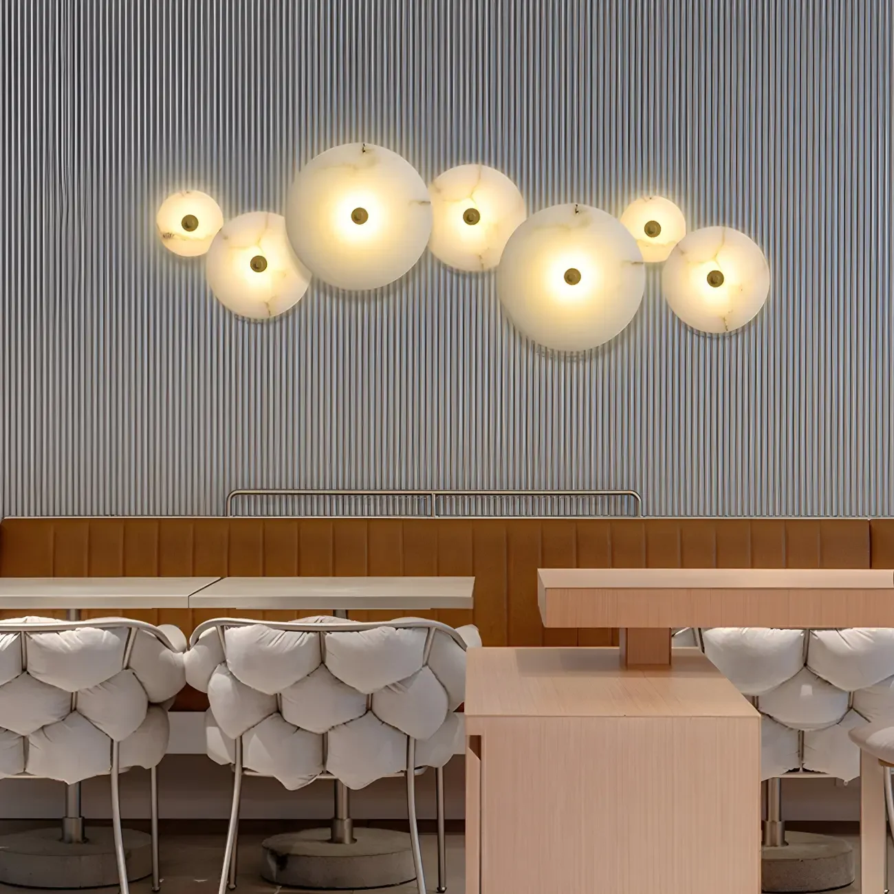 Modern Stone Acrylic LED Wall Sconce with Ambient Lighting Image - 17