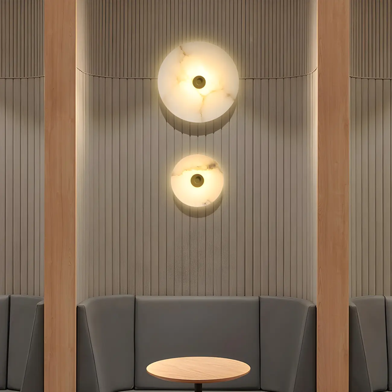 Modern Stone Acrylic LED Wall Sconce with Ambient Lighting Image - 20 | homeyfad