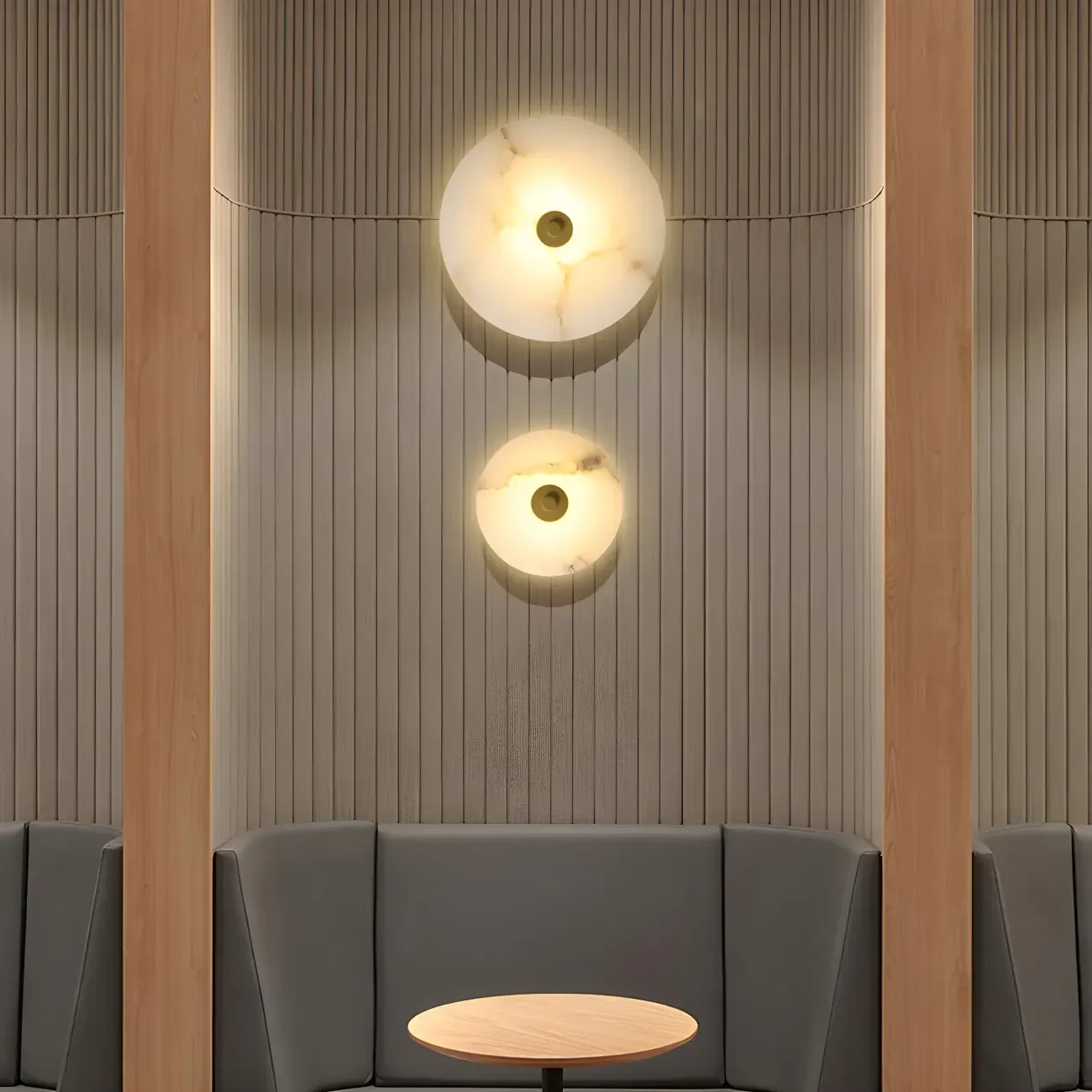 Modern Stone Acrylic LED Wall Sconce with Ambient Lighting Image - 20