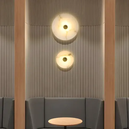 Modern Stone Acrylic LED Wall Sconce with Ambient Lighting Image - 20