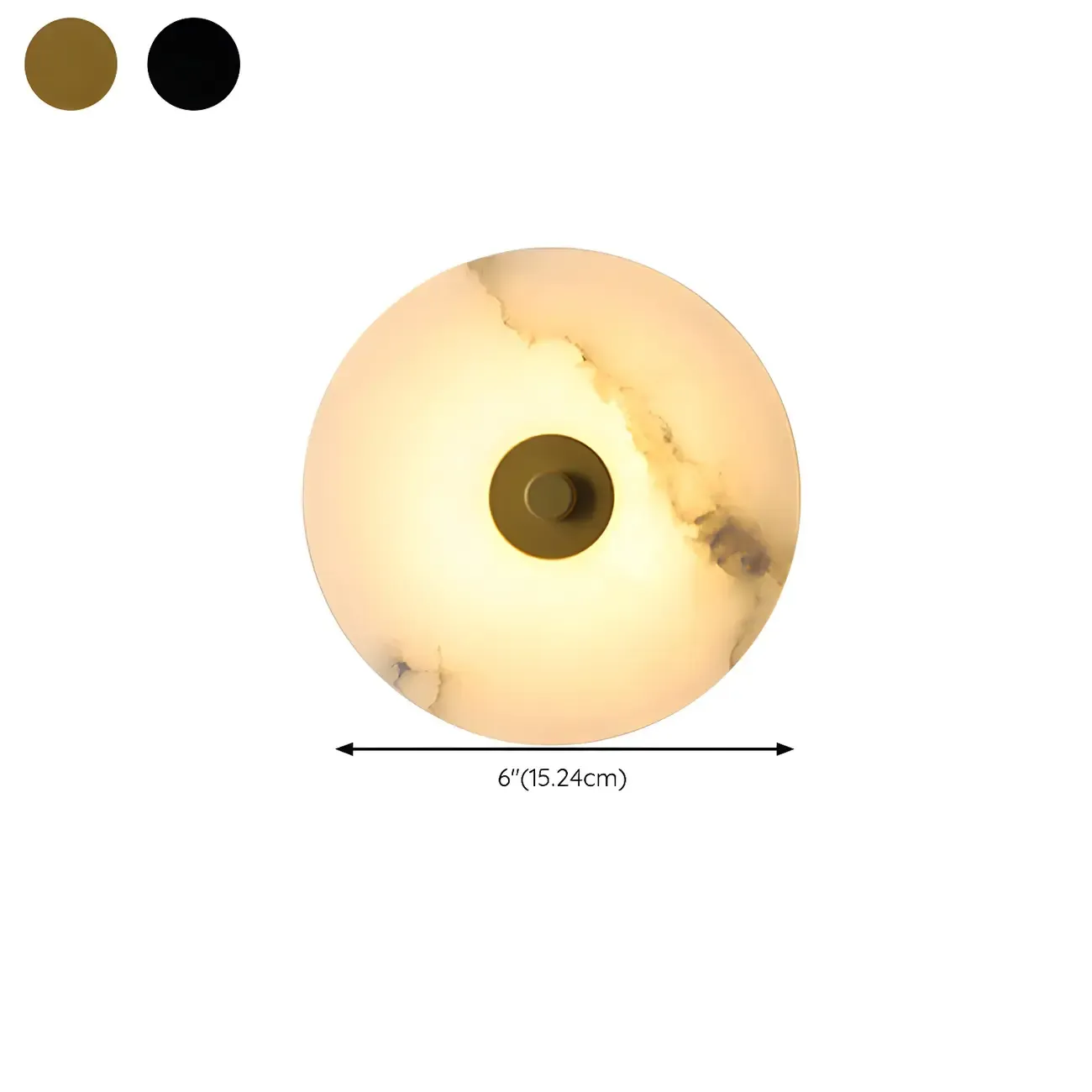 Modern Stone Acrylic LED Wall Sconce with Ambient Lighting #size