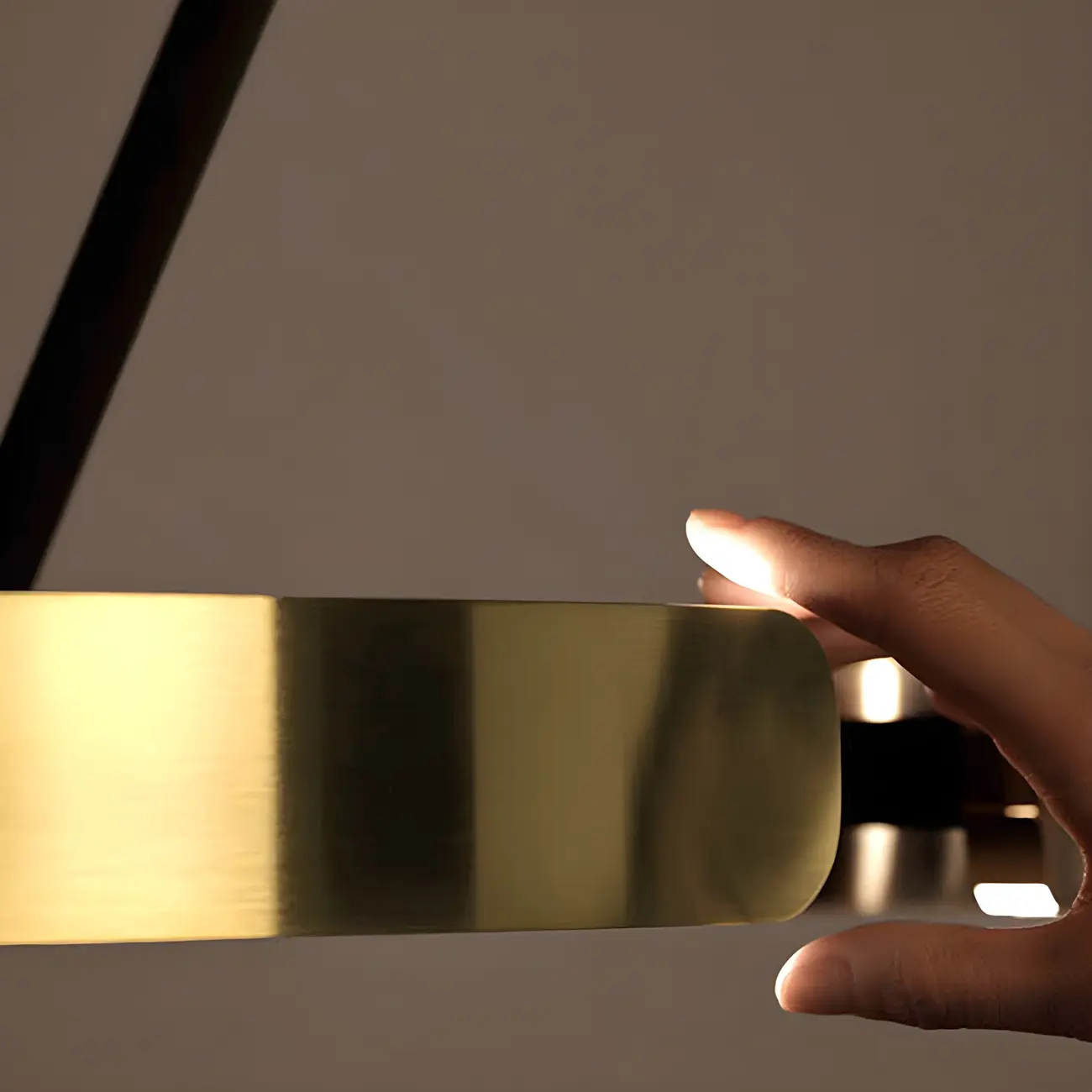 Metal Ring LED Arched Gold Floor Lamp Standing Light Dimmable | homeyfad