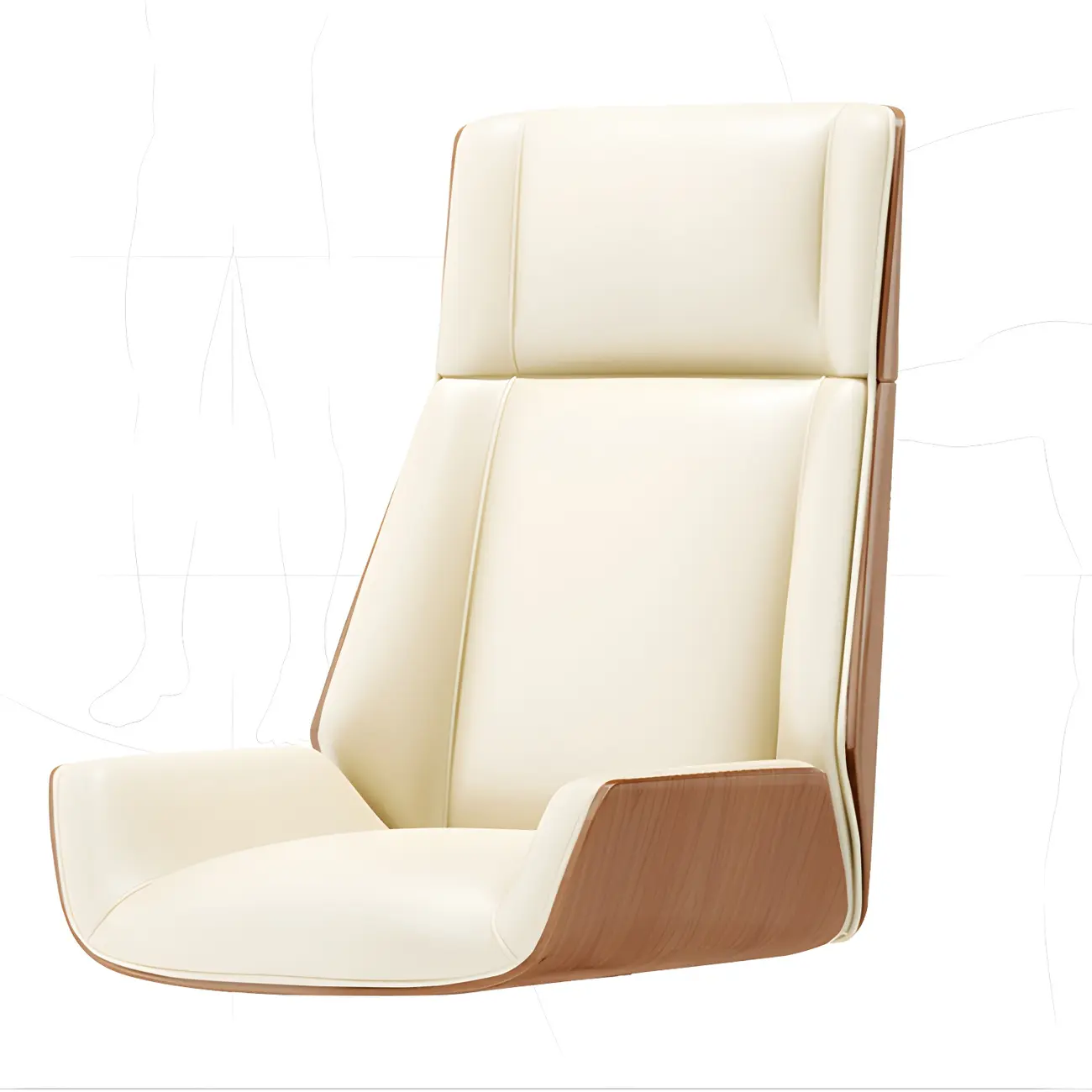 Modern High-Back Ergonomic Genuine Leather Swivel Office Chairs Image - 13 | homeyfad