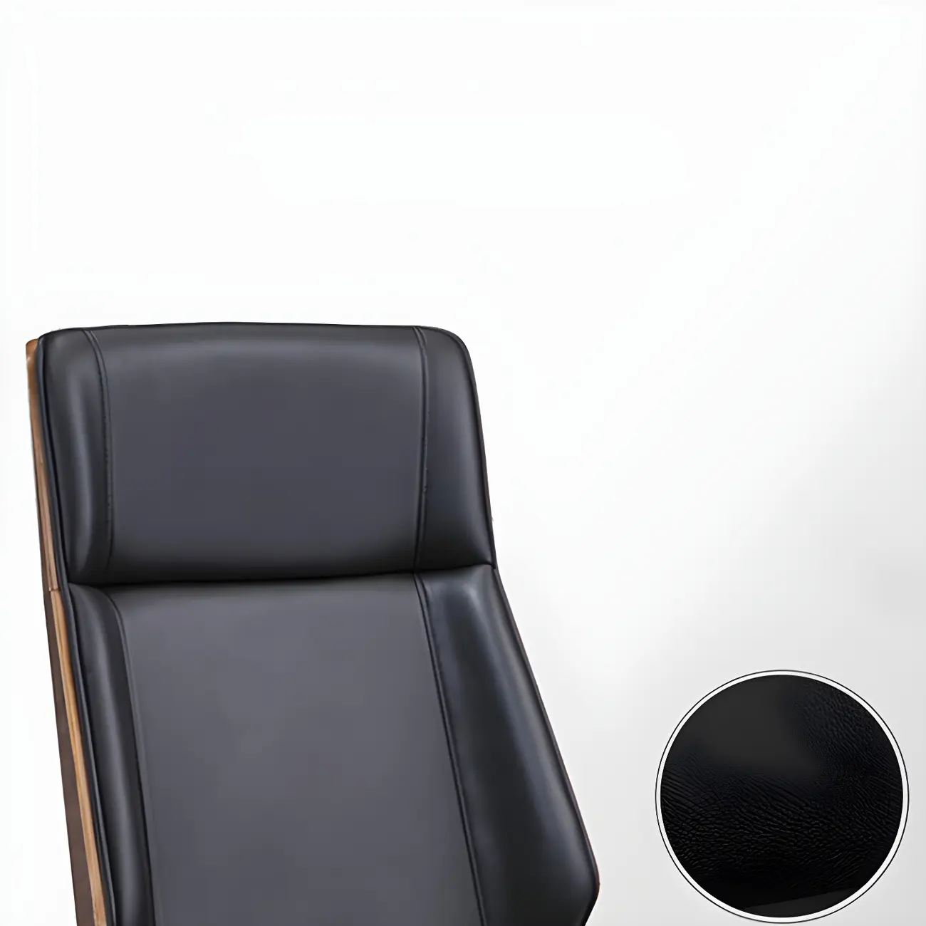 Modern High-Back Ergonomic Genuine Leather Swivel Office Chairs Image - 14 | homeyfad