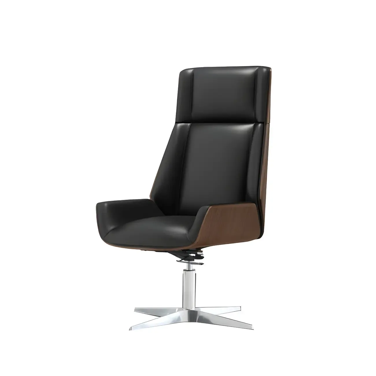 Modern High-Back Ergonomic Genuine Leather Swivel Office Chairs Image - 31