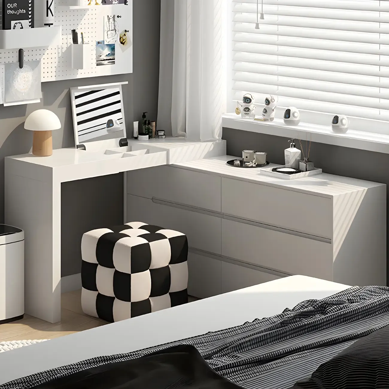 Minimalist White Wooden Dresser with Soft-Close Drawers Image - 18