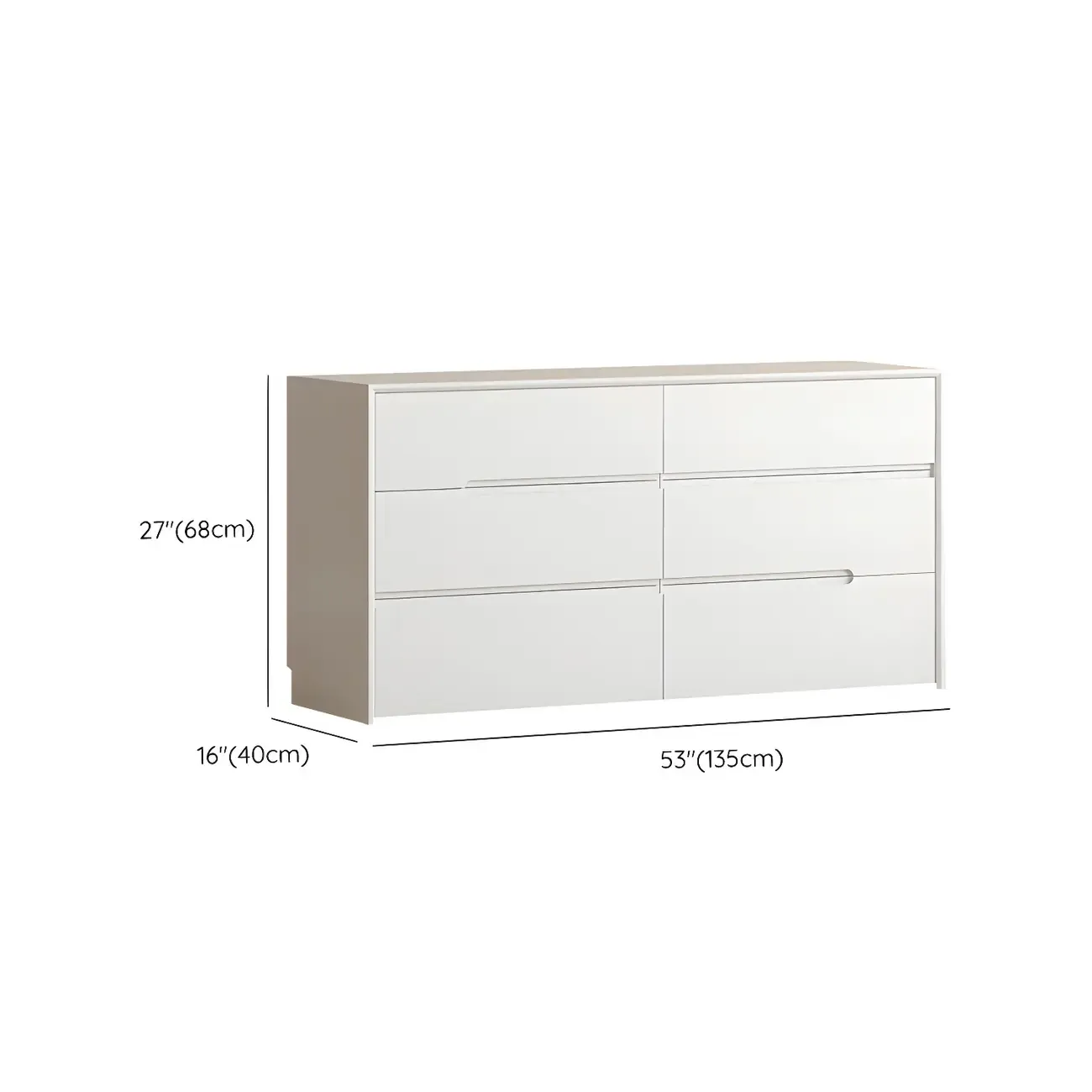 Minimalist White Wooden Dresser with Soft-Close Drawers Image - 21