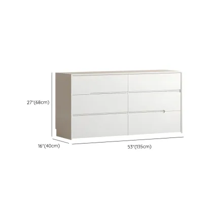 Minimalist White Wooden Dresser with Soft-Close Drawers Image - 21