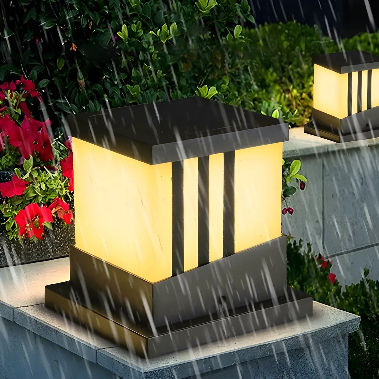 Cube Solar Black Metal Post Cap Light Image - 4 | homeyfad