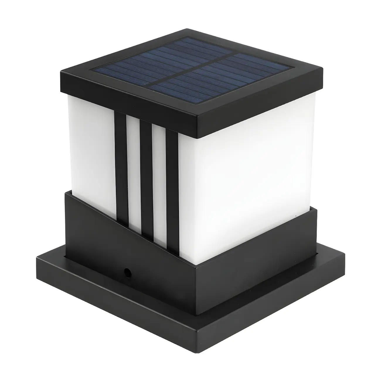 Cube Solar Black Metal Post Cap Light Image - 5 | homeyfad