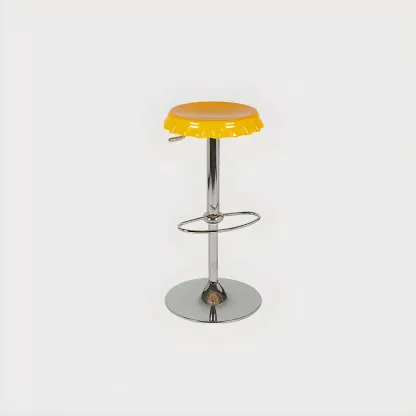 Durable Plastic Swivel Bar Stools with Adjustable Height for Kitchen Image - 5