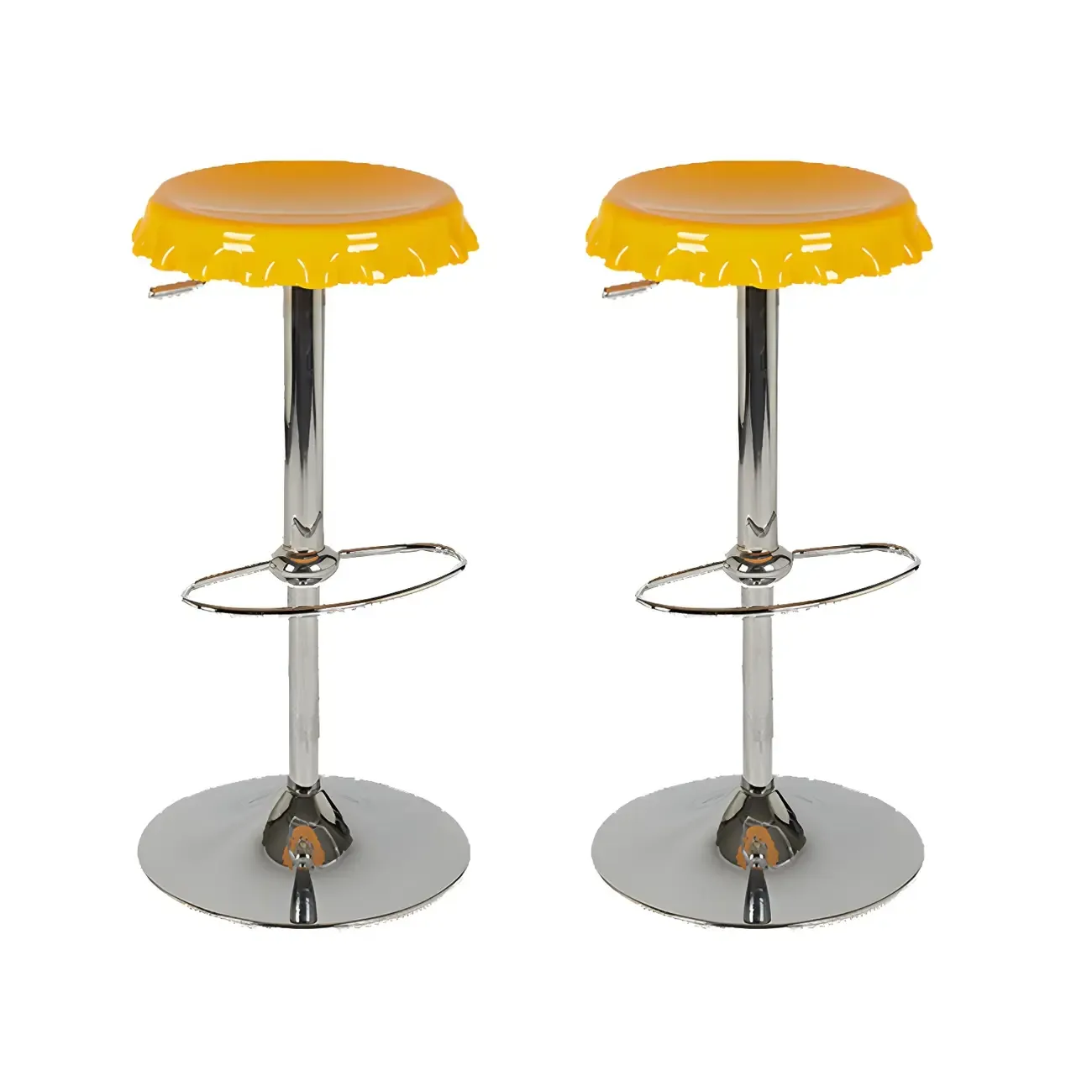 Durable Plastic Swivel Bar Stools with Adjustable Height for Kitchen Image - 7
