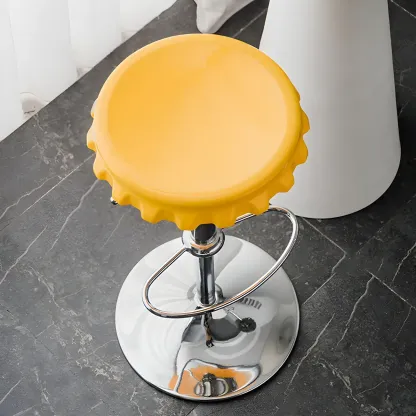 Durable Plastic Swivel Bar Stools with Adjustable Height for Kitchen Image - 8