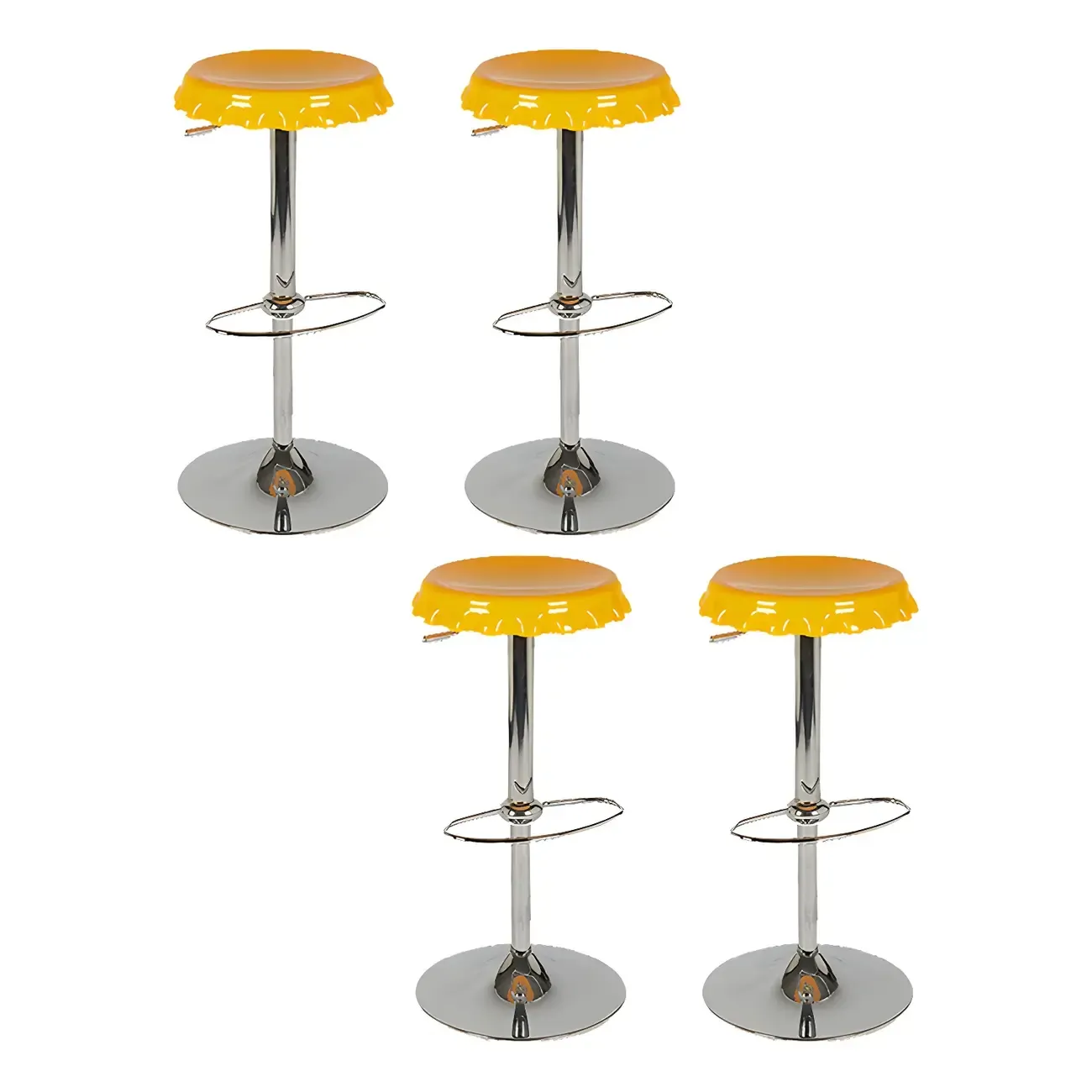 Durable Plastic Swivel Bar Stools with Adjustable Height for Kitchen Image - 9