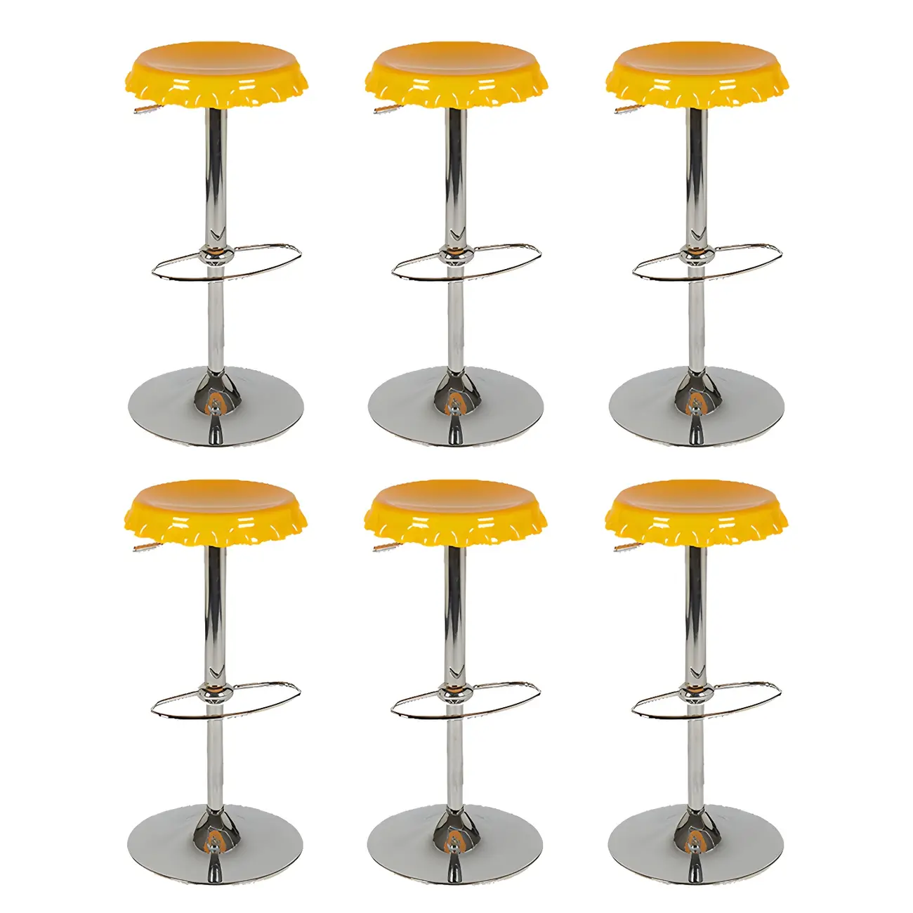Durable Plastic Swivel Bar Stools with Adjustable Height for Kitchen Image - 10 | homeyfad