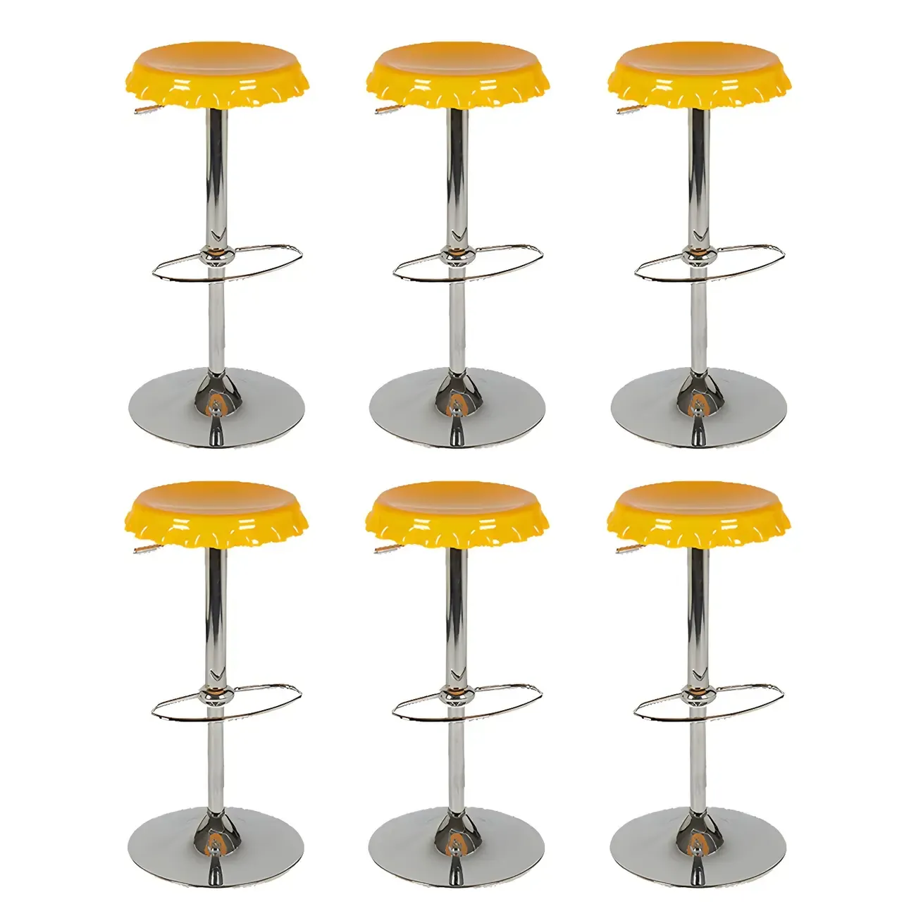 Durable Plastic Swivel Bar Stools with Adjustable Height for Kitchen Image - 10