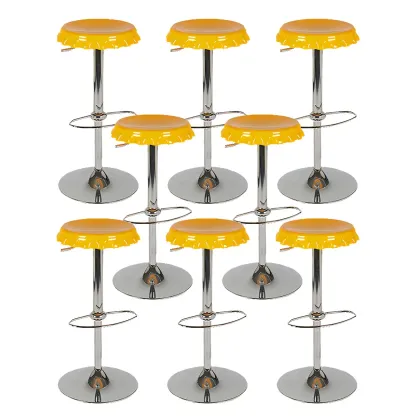 Durable Plastic Swivel Bar Stools with Adjustable Height for Kitchen Image - 12