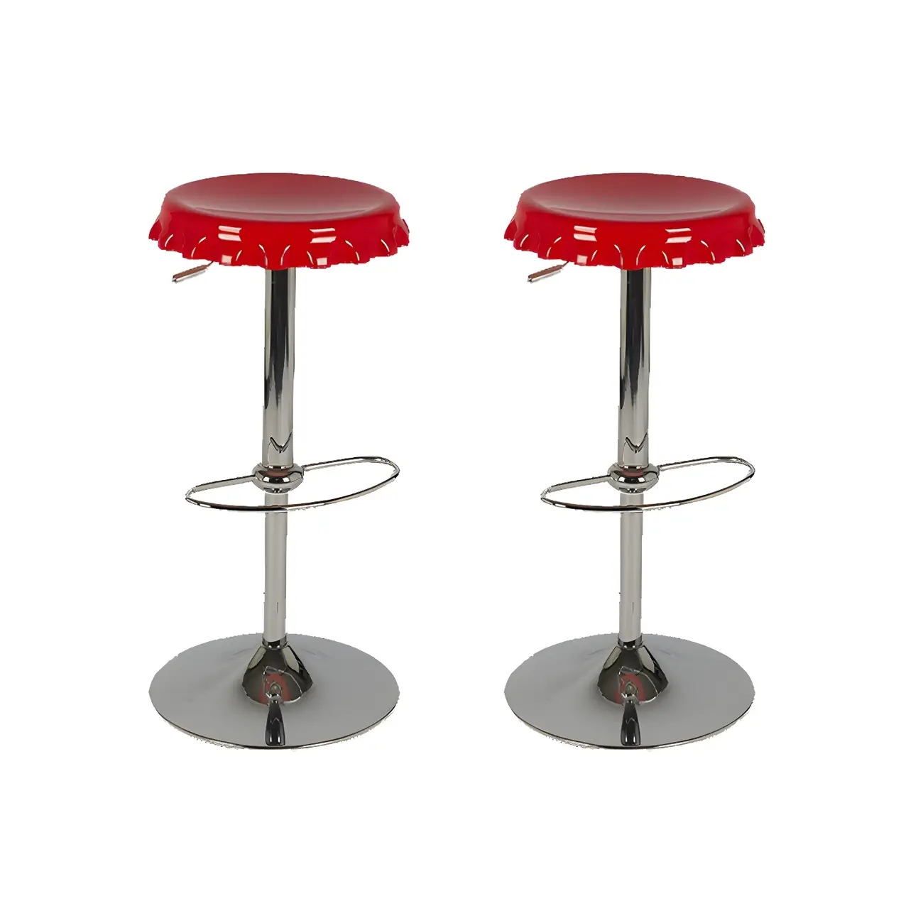 Durable Plastic Swivel Bar Stools with Adjustable Height for Kitchen Image - 16 | homeyfad