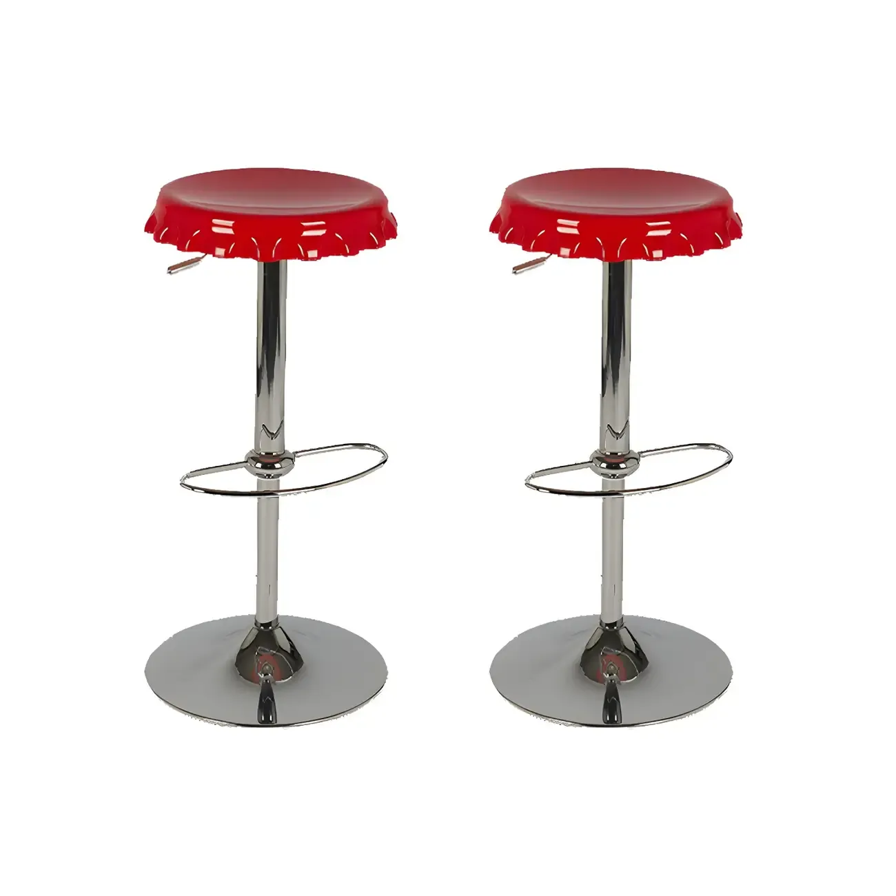 Durable Plastic Swivel Bar Stools with Adjustable Height for Kitchen Image - 16