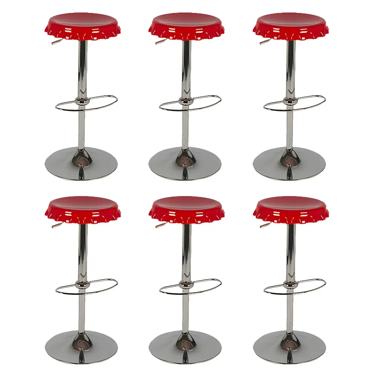 Durable Plastic Swivel Bar Stools with Adjustable Height for Kitchen Image - 19