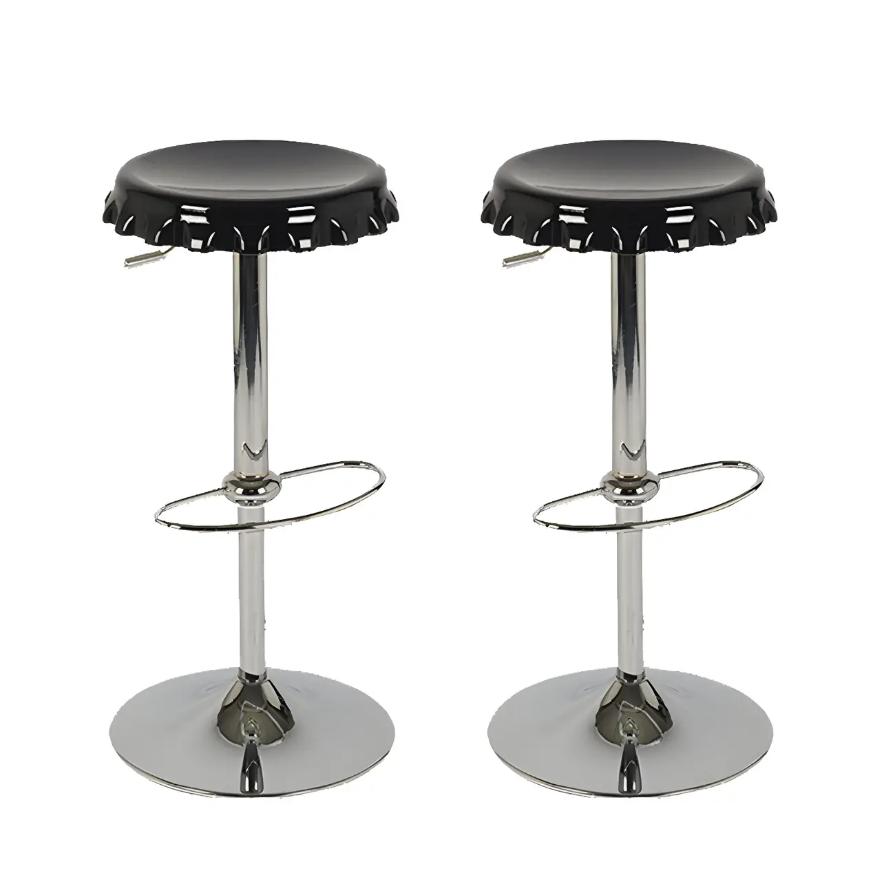 Durable Plastic Swivel Bar Stools with Adjustable Height for Kitchen Image - 22 | homeyfad