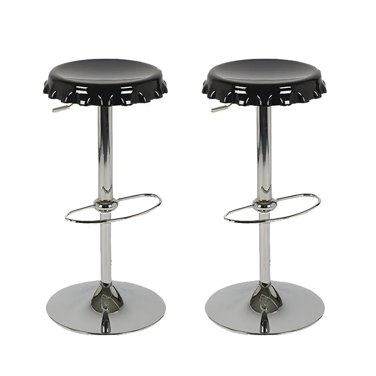Durable Plastic Swivel Bar Stools with Adjustable Height for Kitchen Image - 22