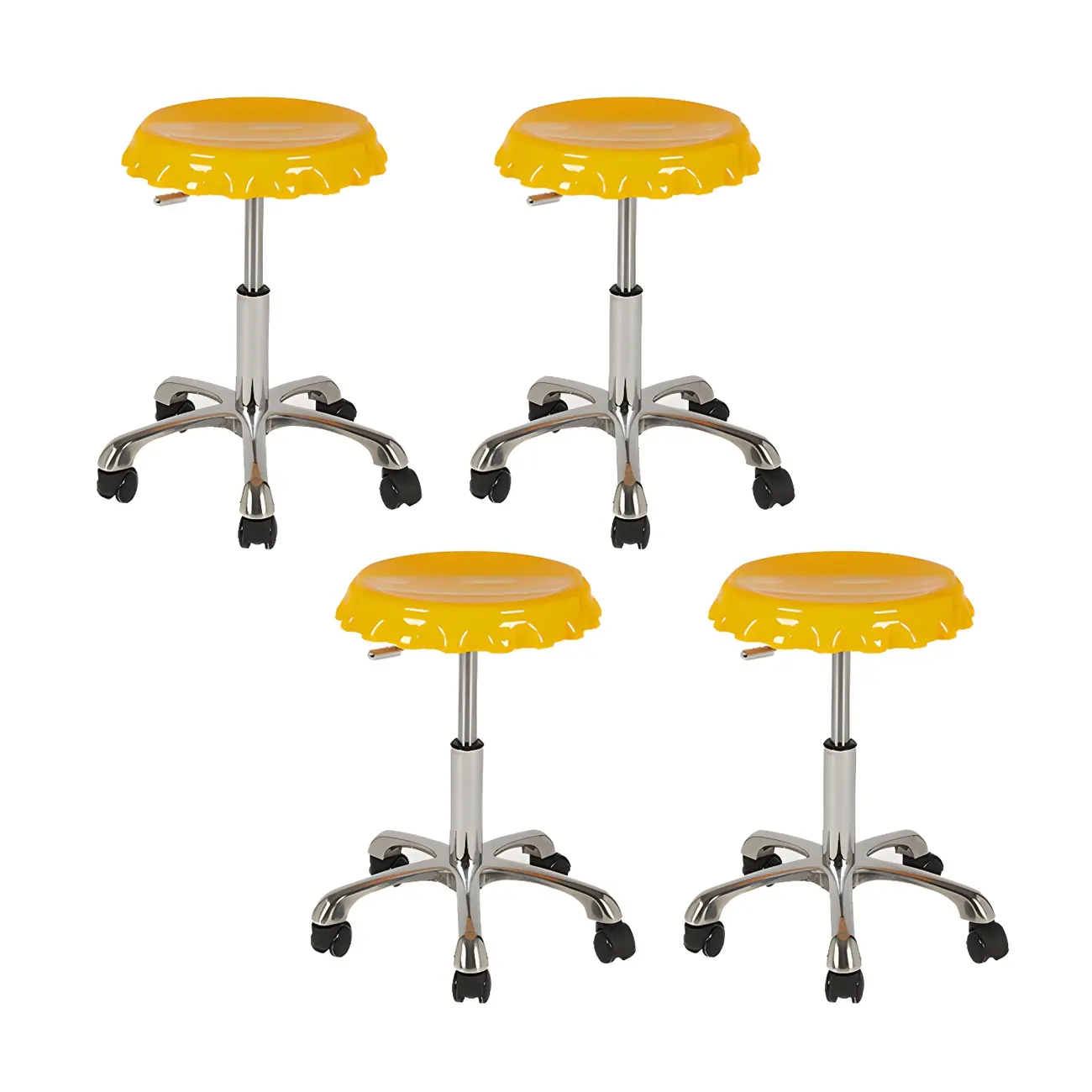 Durable Plastic Swivel Bar Stools with Adjustable Height for Kitchen Image - 28 | homeyfad