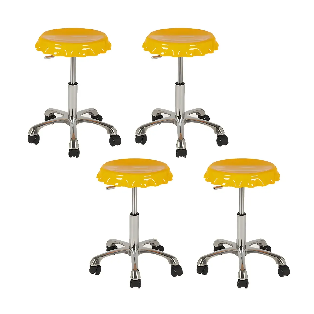 Durable Plastic Swivel Bar Stools with Adjustable Height for Kitchen Image - 28