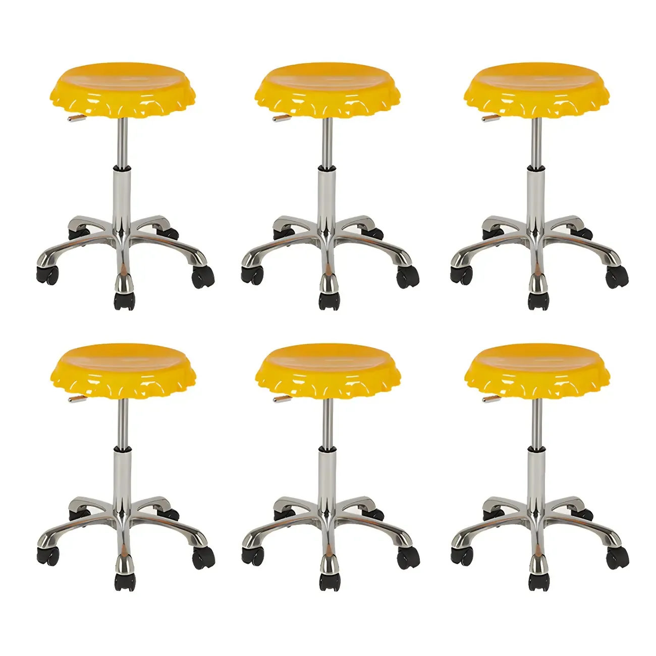 Durable Plastic Swivel Bar Stools with Adjustable Height for Kitchen Image - 29