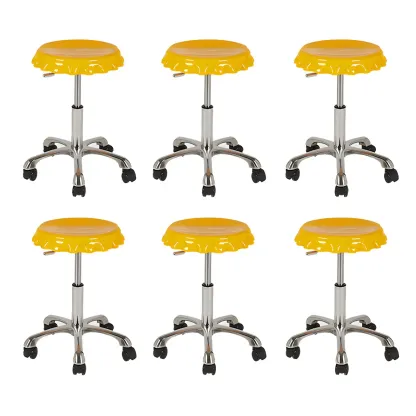 Durable Plastic Swivel Bar Stools with Adjustable Height for Kitchen Image - 29