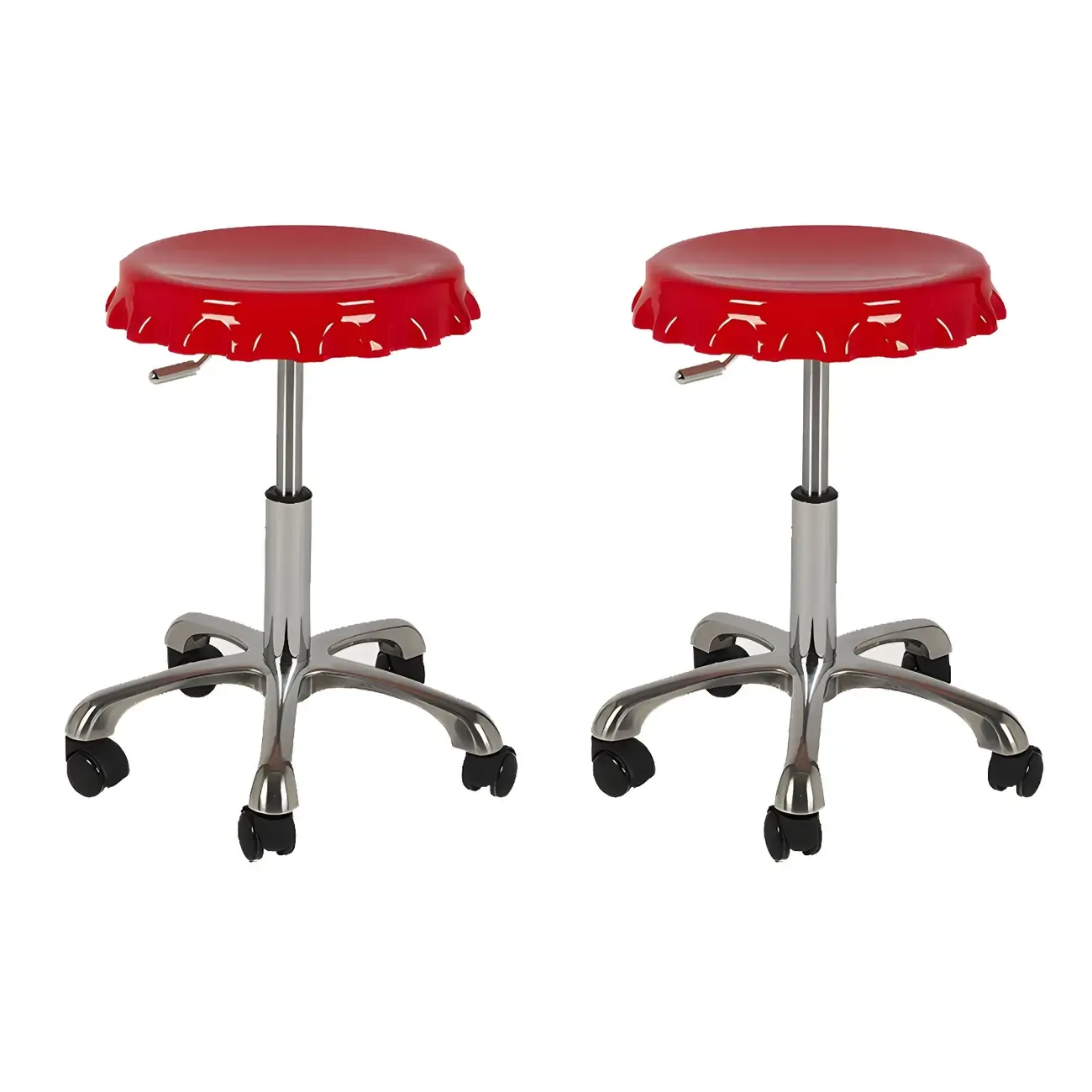 Durable Plastic Swivel Bar Stools with Adjustable Height for Kitchen Image - 32