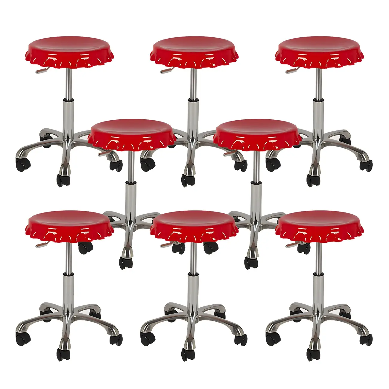 Durable Plastic Swivel Bar Stools with Adjustable Height for Kitchen Image - 35 | homeyfad