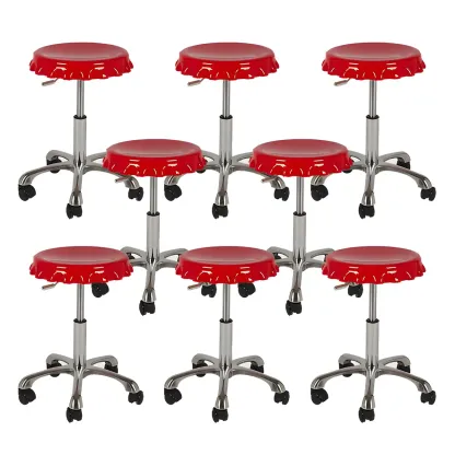 Durable Plastic Swivel Bar Stools with Adjustable Height for Kitchen Image - 35