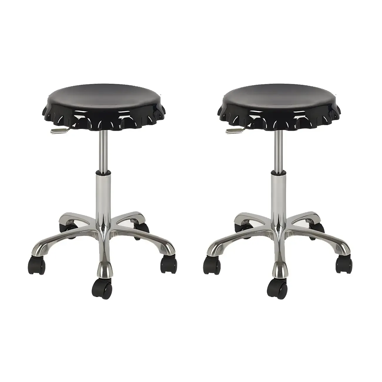 Durable Plastic Swivel Bar Stools with Adjustable Height for Kitchen Image - 37