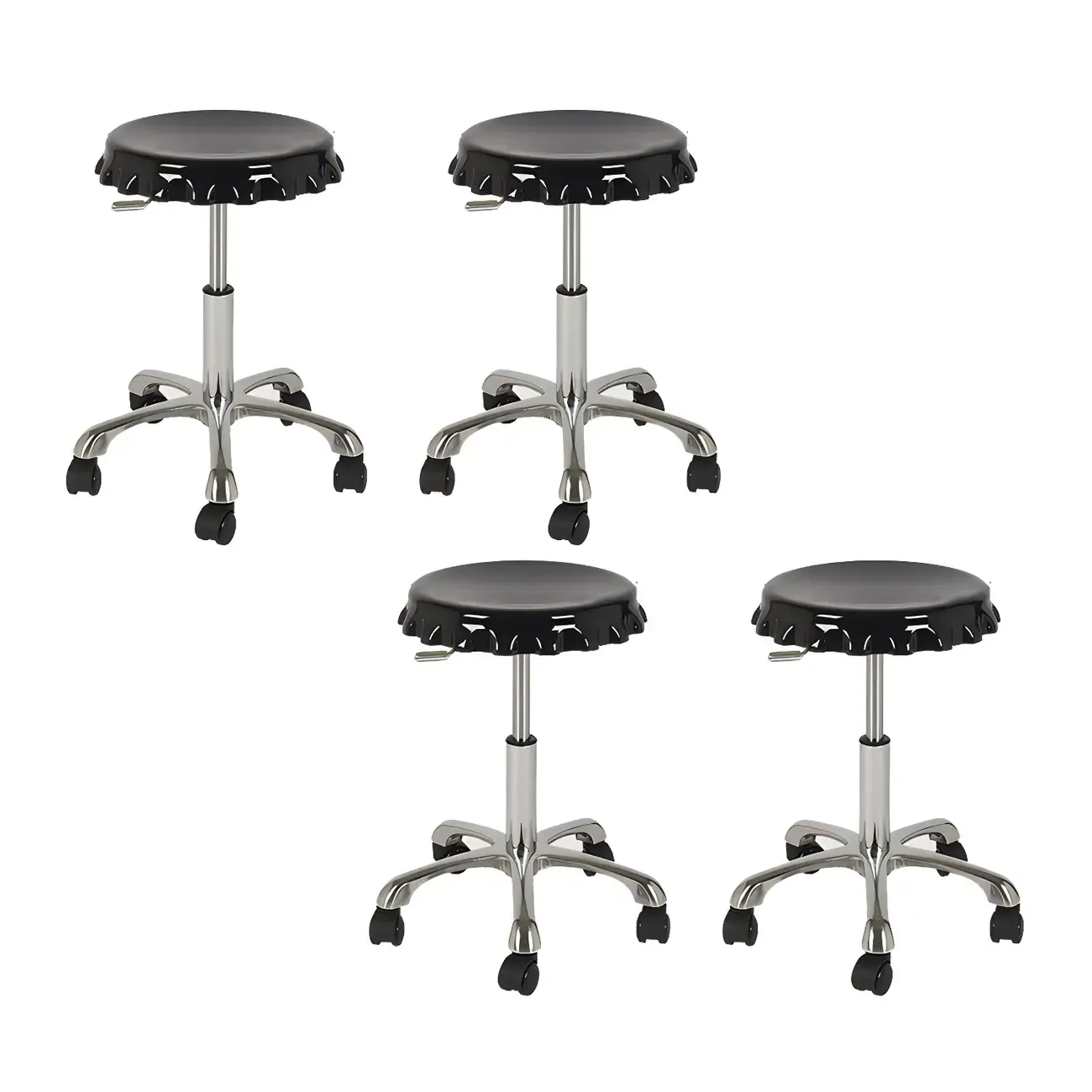 Durable Plastic Swivel Bar Stools with Adjustable Height for Kitchen Image - 38