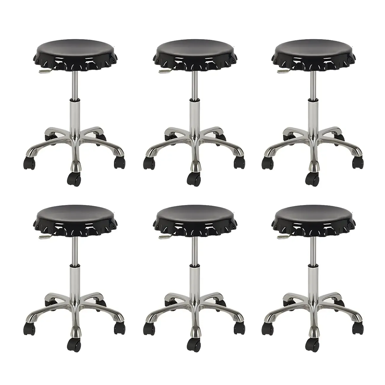 Durable Plastic Swivel Bar Stools with Adjustable Height for Kitchen Image - 39