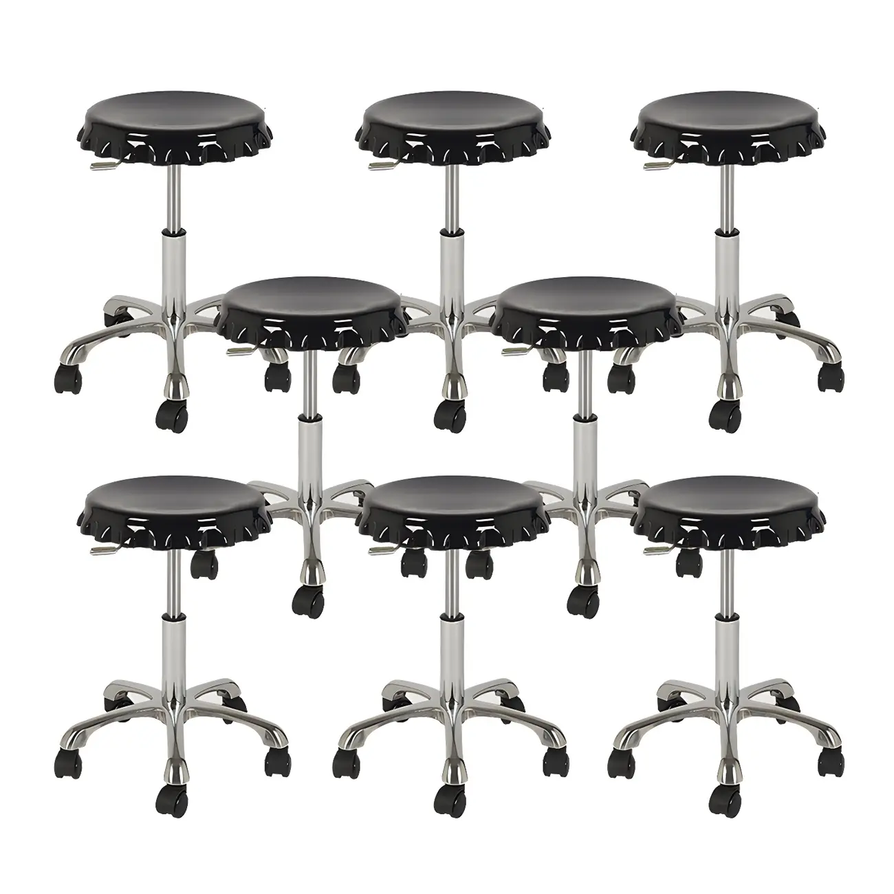 Durable Plastic Swivel Bar Stools with Adjustable Height for Kitchen Image - 40 | homeyfad