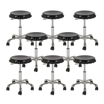 Durable Plastic Swivel Bar Stools with Adjustable Height for Kitchen Image - 40