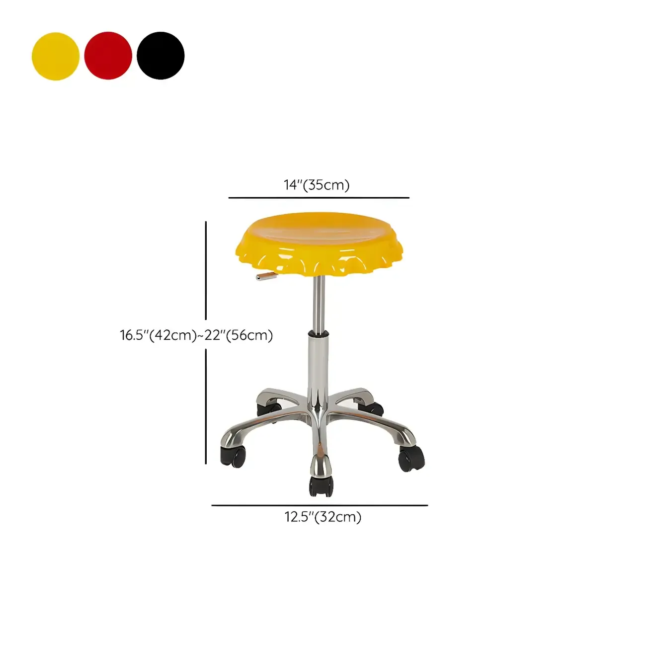 Durable Plastic Swivel Bar Stools with Adjustable Height for Kitchen Image - 42