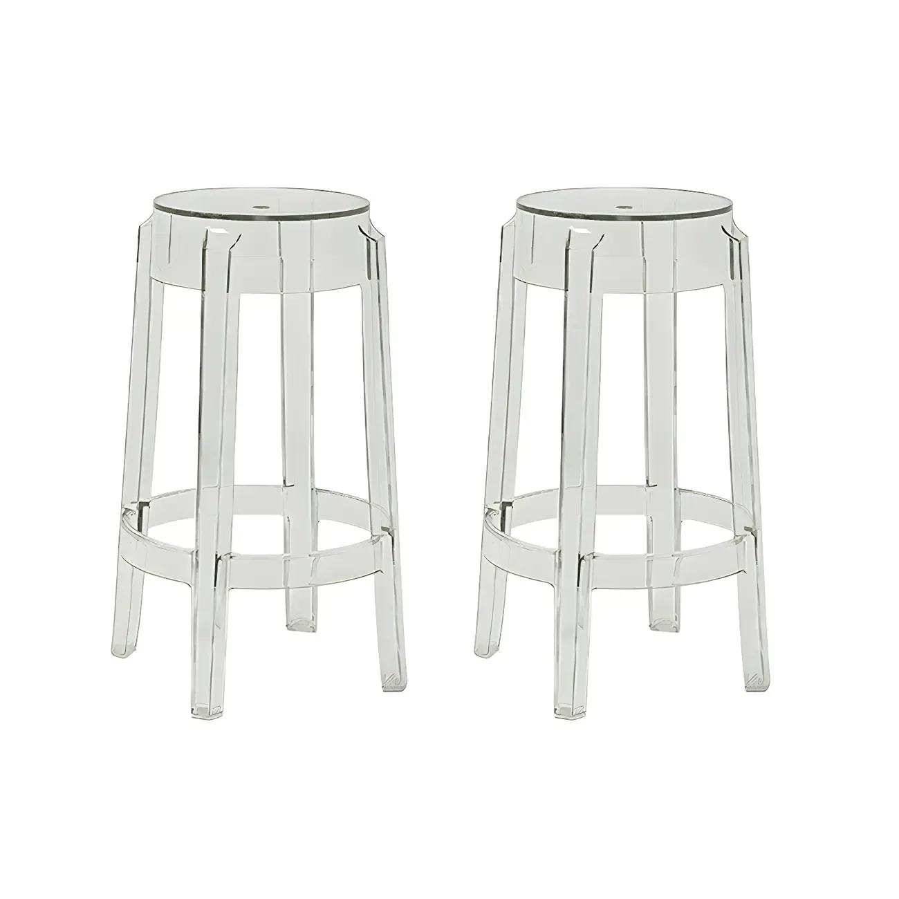 Modern Transparent Acrylic Stylish Elegant Square Bar Stool Image - 10