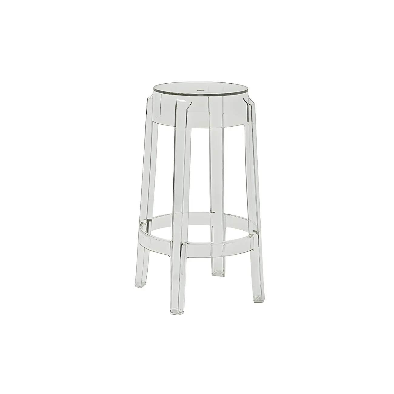 Modern Transparent Acrylic Stylish Elegant Square Bar Stool Image - 14 | homeyfad